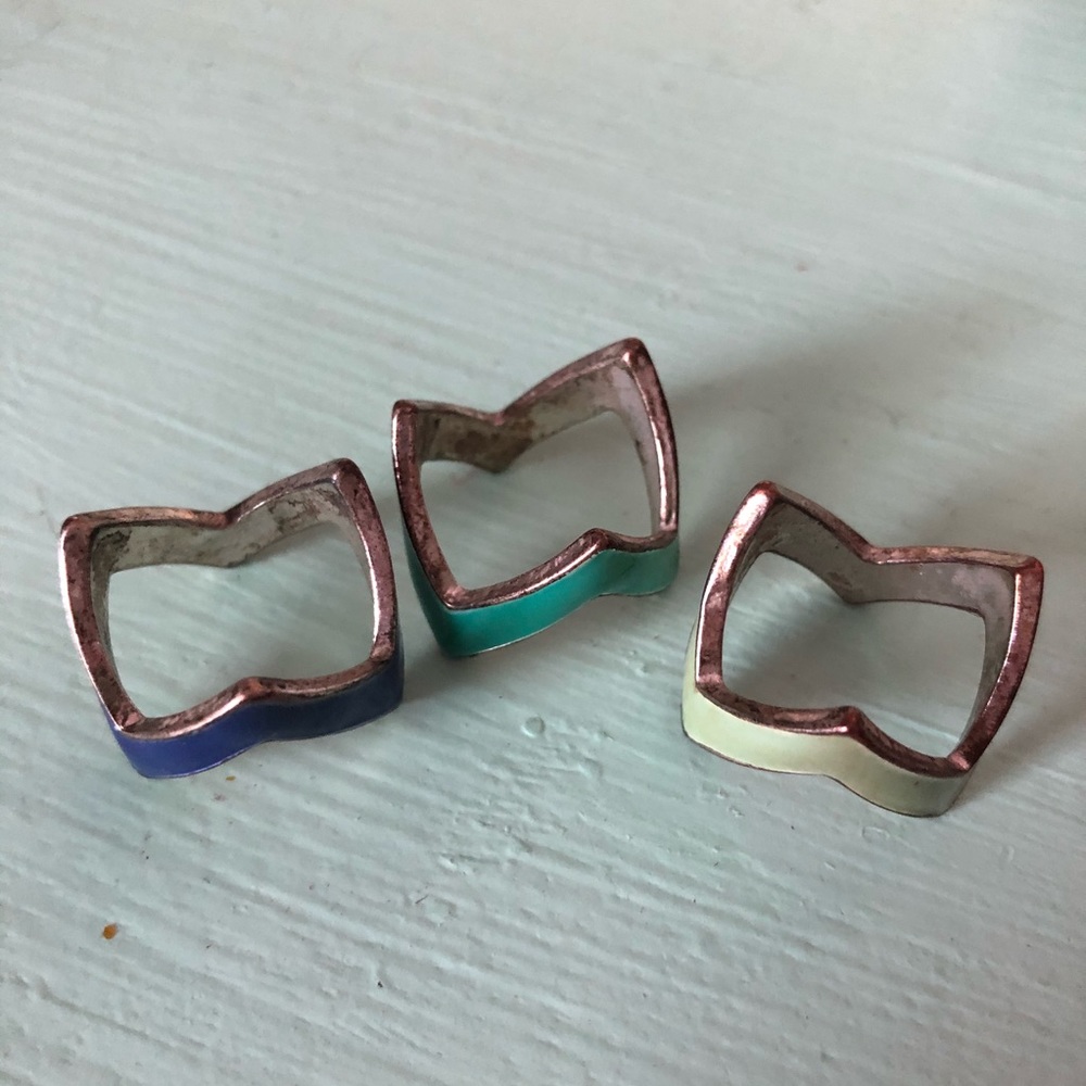 Stackable Chevron Rings (Set of 3) - Picture 2 of 4